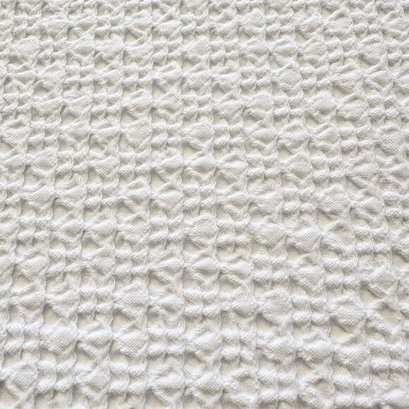 PiuBelle Portugal Full/Queen White Textured Luxury Cotton Coverlet Bedspread - Picture 5 of 6